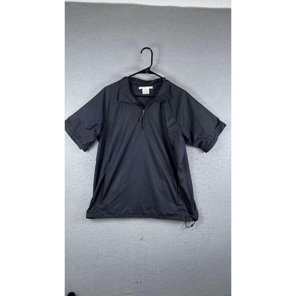 Nike Golf Pullover Youth XL Black Clima-FIT‎ 1/4 Zip Short Sleeve Windbreaker